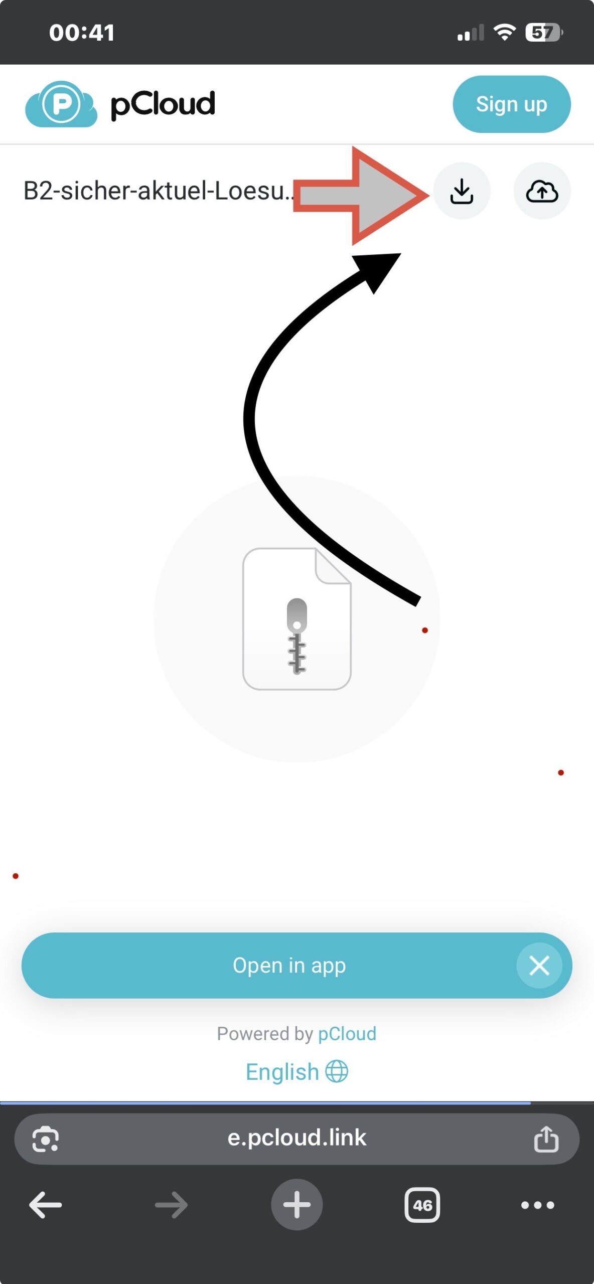 آموزش دانلود از pcloud