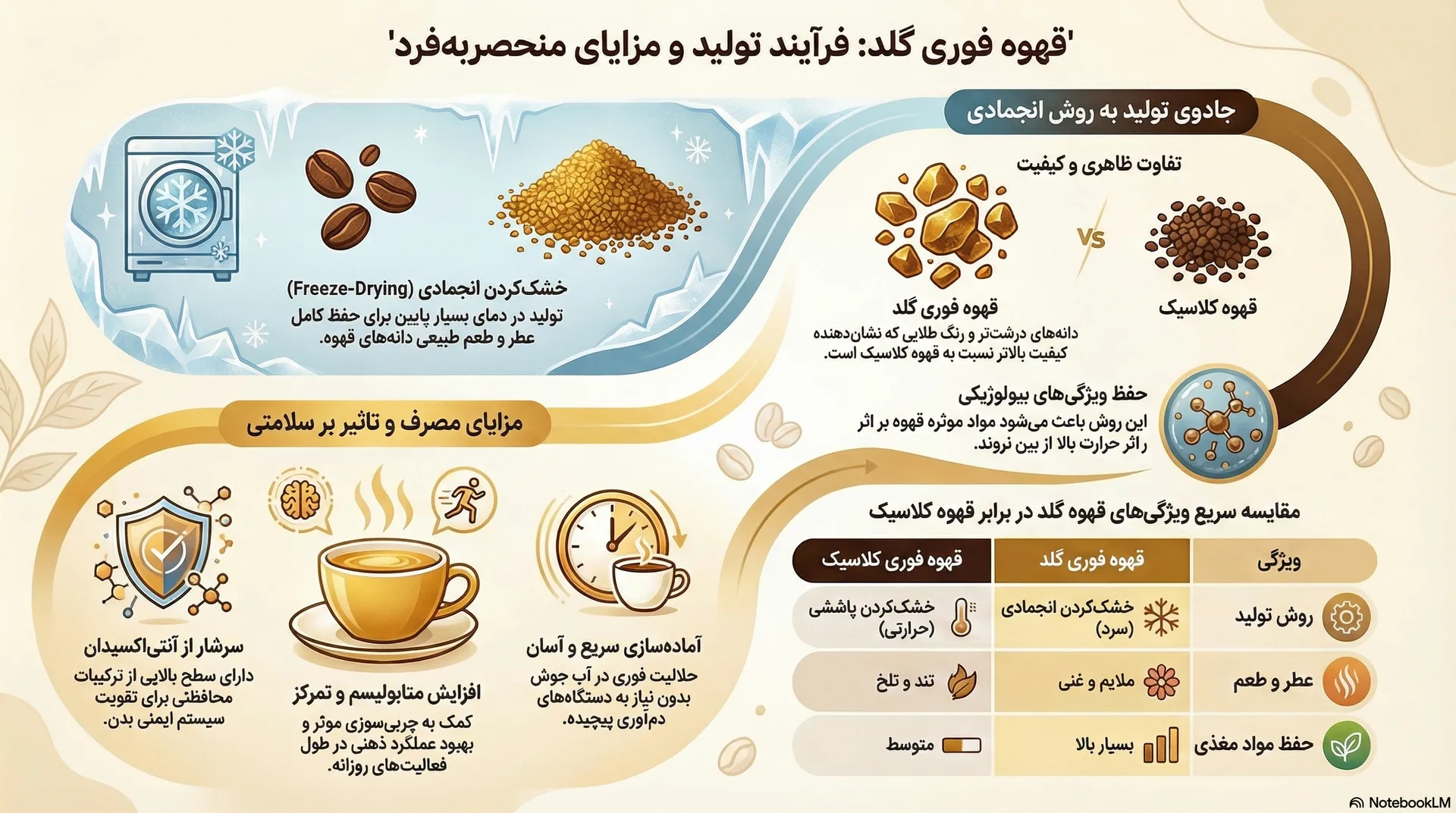 قهوه گلد فرایند تولید